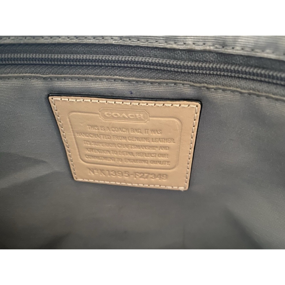 Designer Authentic Coach Purse Black Large Defects On Handle - Picture 5 of 8